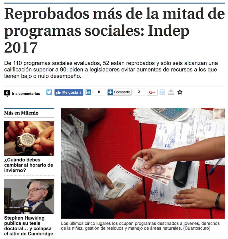 Laura_Rojas_'s tweet photo. #Nacional #Index2017 revela:de 110 programas sociales evaluados,52 están reprobados, sólo 6 con calificación ⬆️de 90 https://t.co/LzyF6tJODM https://t.co/GnvYCFtxDi