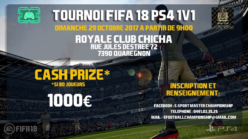 efootballchamp's tweet photo. C'est déjà ce week-end, on vous attend nombreux 😉

#RT svp
#FIFA18 #PS4 https://t.co/z23ydS85Lk