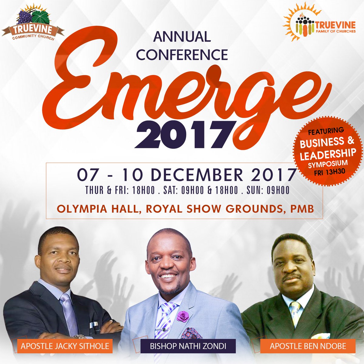 TruevineuMhlath's tweet photo. TFC ANNUAL CONFERENCE IS HERE!
SAVE THE DATE | INVITE YOUR LOVED ONES
#Emerge2017
#TFC_CONF2017
#FillUpOlympiaHall https://t.co/sjaWH8Wx1L