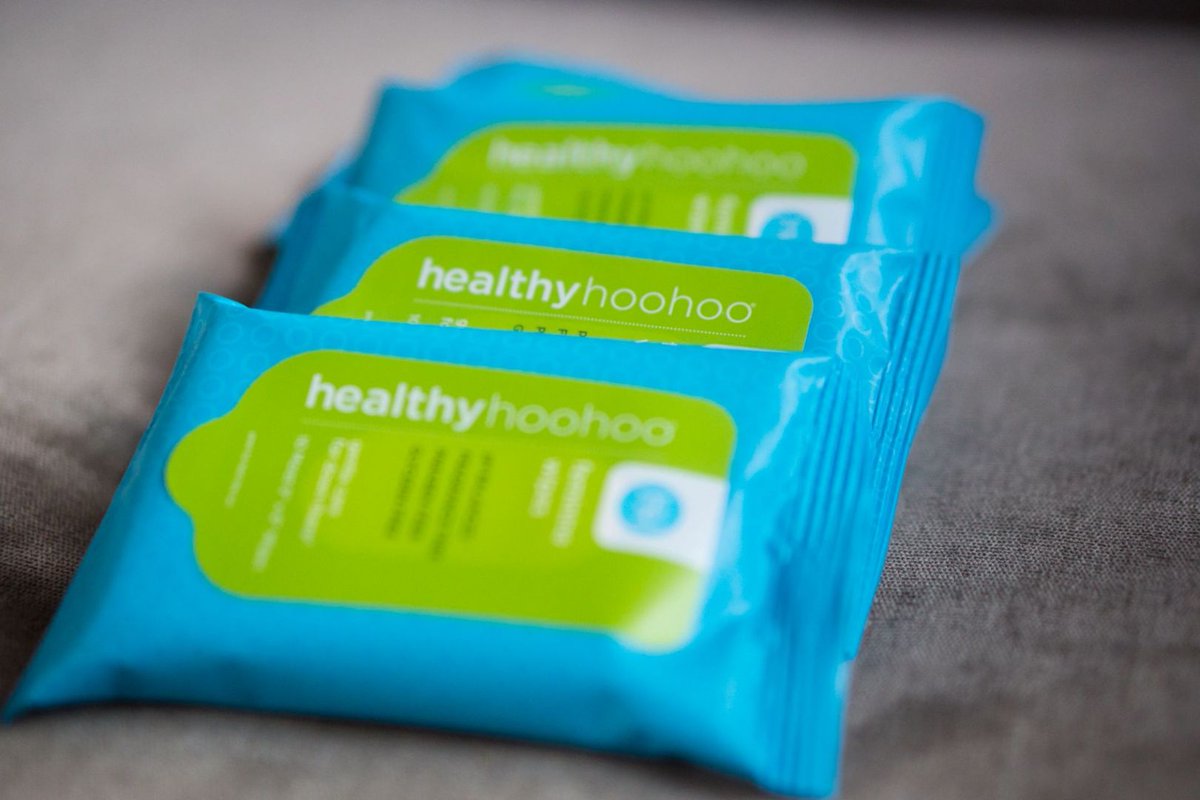 ThePamperedBox's tweet photo. Mmhmm... yes.  Because sometimes your HooHoo needs a little wipe.  @healthy_hoohoo #AugustBoxPeek #MenstrualHealth https://t.co/KSCsnOroLI