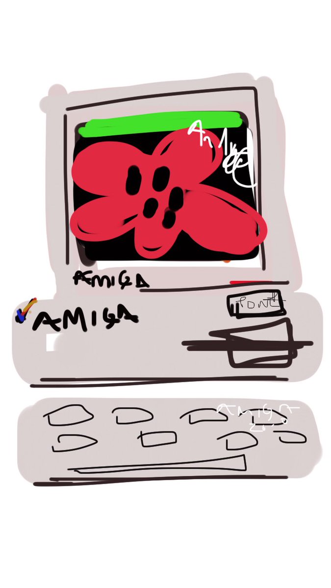 museumpaige's tweet photo. Venus and Flower, Amiga 1000, Andy Warhol, c. 1985 at @TheWarholMuseum #museumdraw https://t.co/IaADBi2JC1
