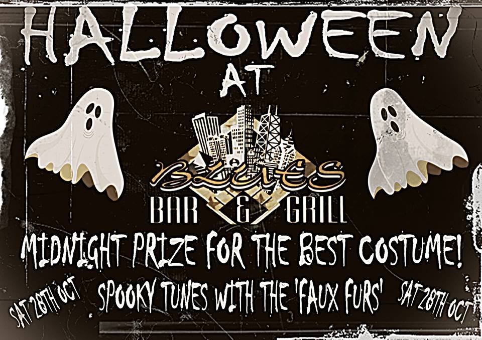 PlymBarbican's tweet photo. Halloween Party @bluesbargrill this Saturday with spooky tunes from Faux Furs &amp; midnight prize for best costume! #LoveTheBarbican https://t.co/L1ENQnHLy5
