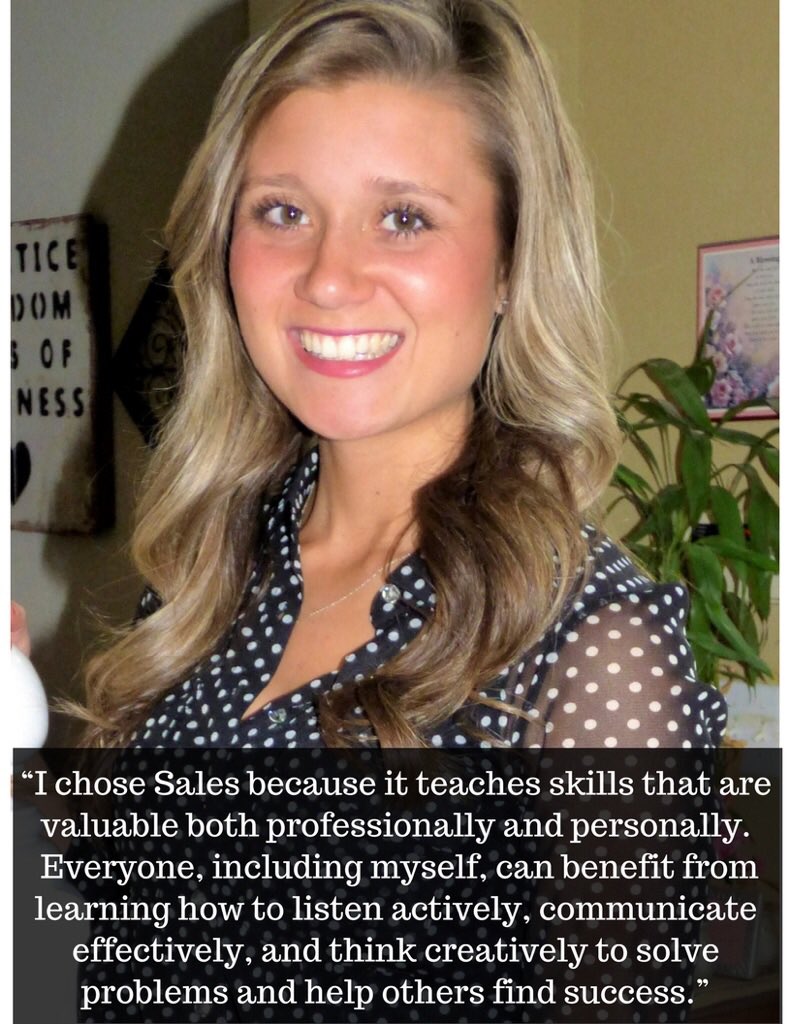UToledoESSPS's tweet photo. Today for #WhySalesWednesday we hear from @HaleyOrr6 who placed 1st in the junior division at the Internal Sales Competition๐ https://t.co/wHs7zdm6DO