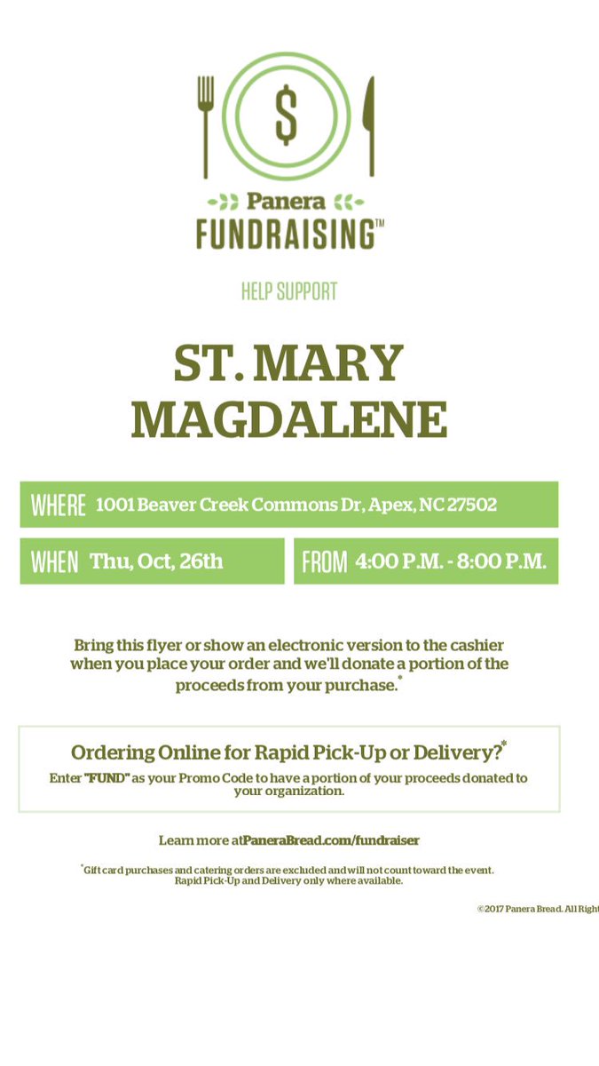 Don't forget tomorrow night you don't have to cook dinner!