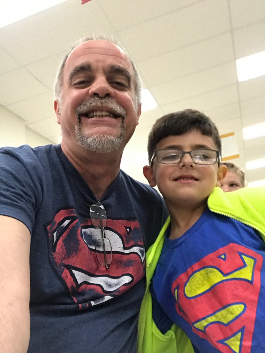OVPrincipalKCS's tweet photo. When you and Super Paul , the custodian, where the same outfit. Which one is which? #WeAreFirebirds #OakviewES https://t.co/4kzCNgnsNi