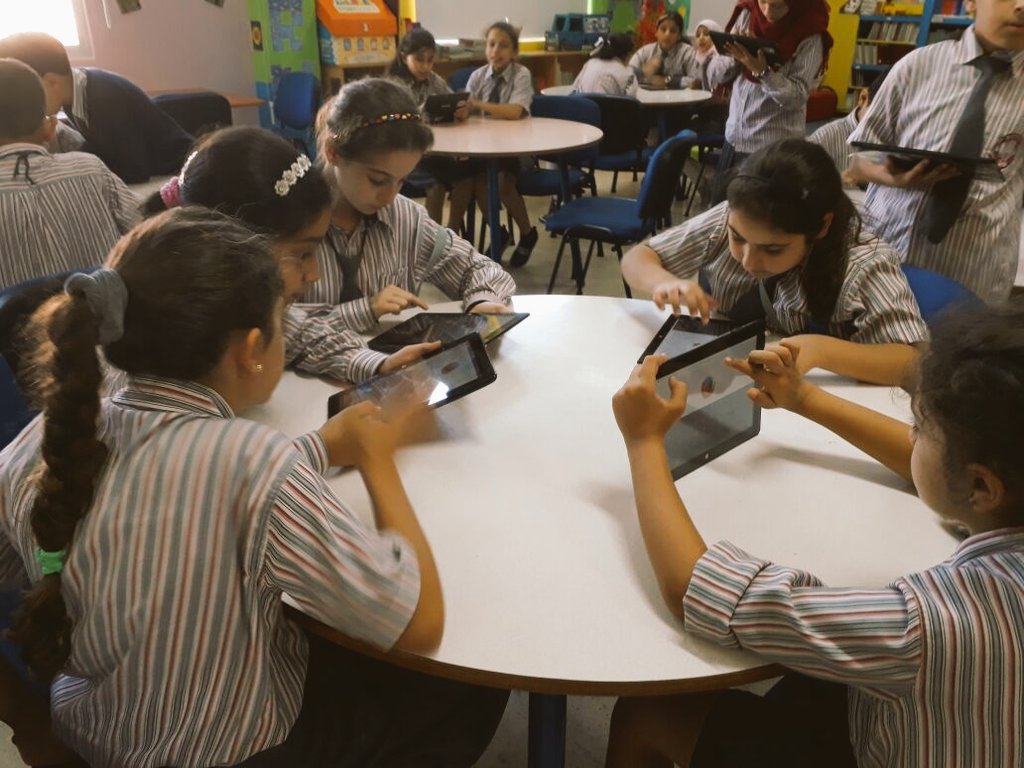 AytourHiba's tweet photo. #Grade5 learners were excited to work on an online survey about numbers #surveymonkey #tablets #TechnologyBasedLearning @MakAishaSchool https://t.co/wi1TLSRdmo
