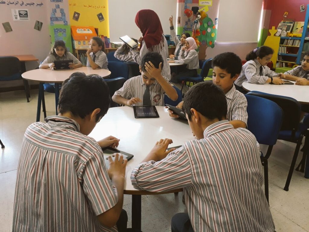 AytourHiba's tweet photo. #Grade5 learners were excited to work on an online survey about numbers #surveymonkey #tablets #TechnologyBasedLearning @MakAishaSchool https://t.co/wi1TLSRdmo