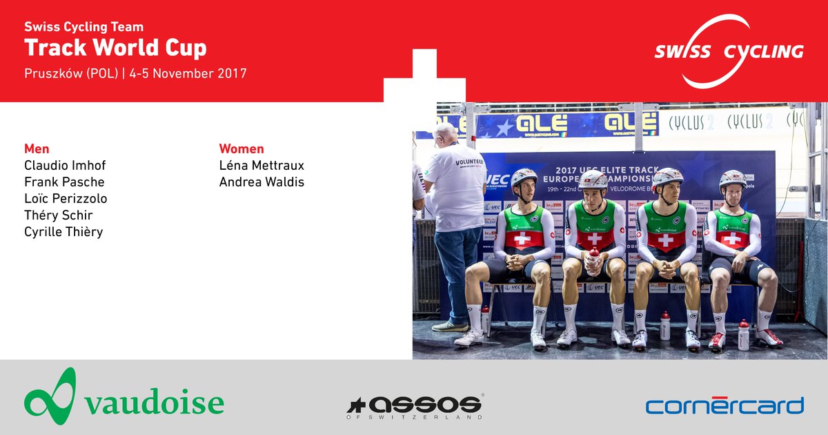 swisscycling's tweet photo. The Track World Cup season begins next weekend (4-5.11) in Pruszków 🇵🇱
Here are the Swiss selected riders.
More info:https://t.co/rLWCcyOtx8 https://t.co/mfZF5uaGP0