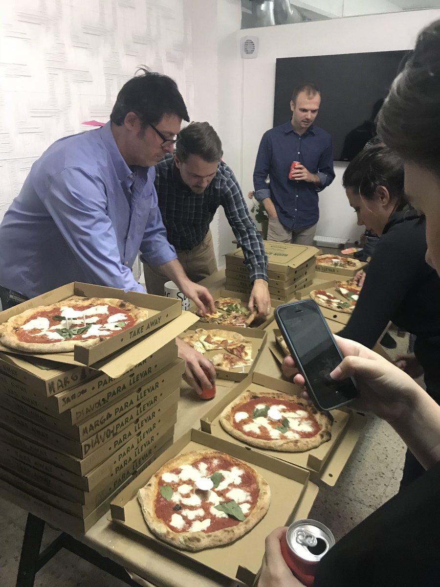 Guessing the name game at lunch, until the pizza arrived, that is..