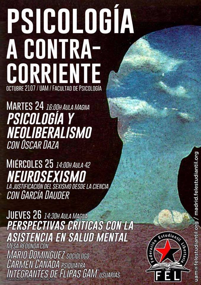 FEL_Madrid's tweet photo. Segunda de las charlas de Psicología a Contracorriente, os esperamos mañana en la tercera y última charla 🙂 https://t.co/OhkppHPhLm