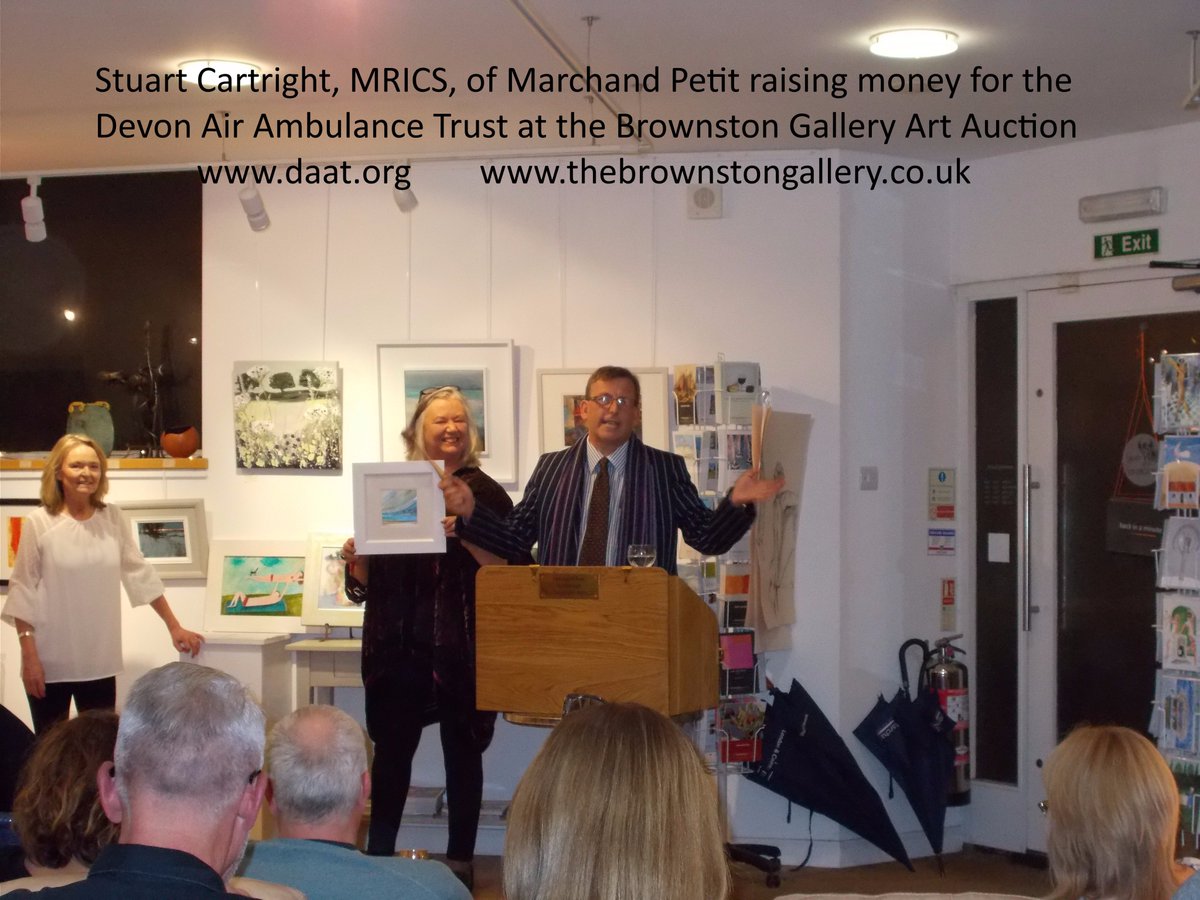 MarchandPetit's tweet image. Great auction event at @ARTatBROWNSTON for a fundraising night of fun, fizz and music raising £4,000 for @DevonAirAmb.