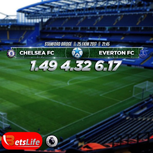 #Chelsea – #Everton ⚽️

🇬🇧 #EFLCup 🏆
#stamford Bridge 🏟

25.10.2017 🗓
Bugün: 21.45 ⏰

betslife.com  👍