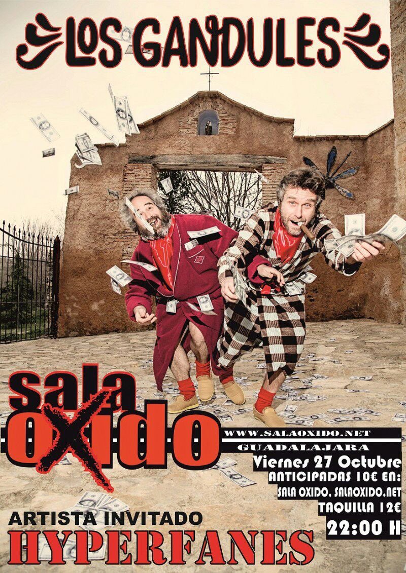 elprimercajon's tweet photo. Este viernes 27 en @SalaOxido de Guadalajara @LosGandules + @Hyperfanes en concierto https://t.co/01hRRiliMB