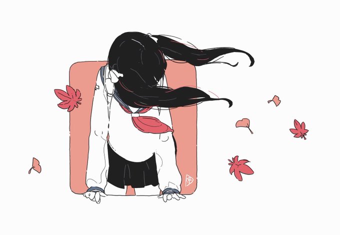 「女の子 紅葉」のTwitter画像/イラスト(古い順)
