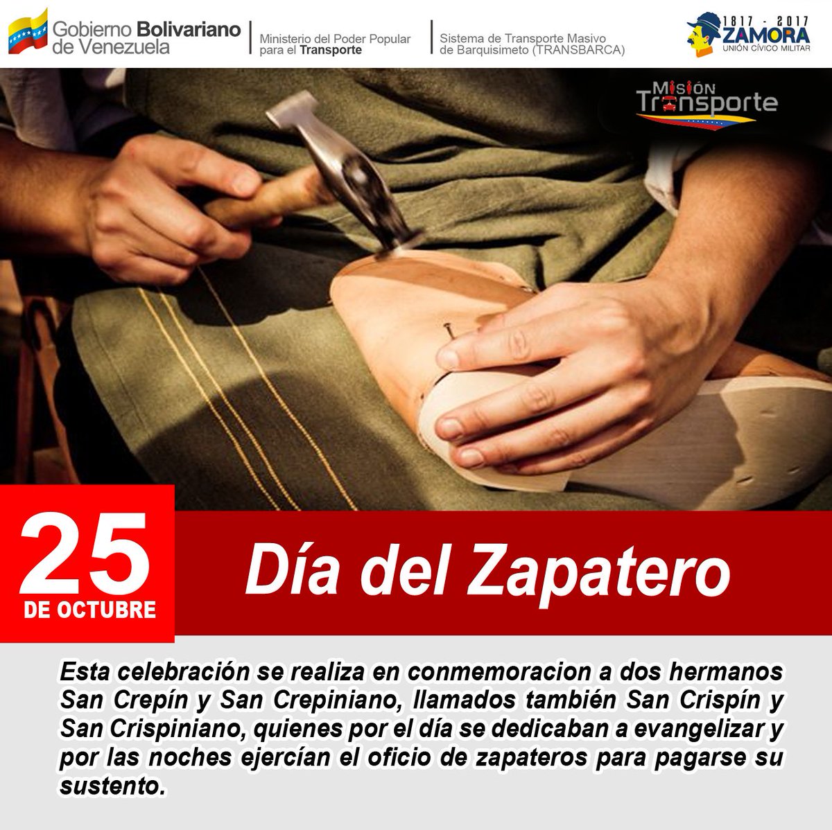 MarcialM2's tweet photo. Efemérides | Hoy, 25 de octubre, se celebra la festividad del Día del Zapatero #25Oct #ANCPaQueSeanSerios  @NelsonTorcate https://t.co/PpIq4IIwCb