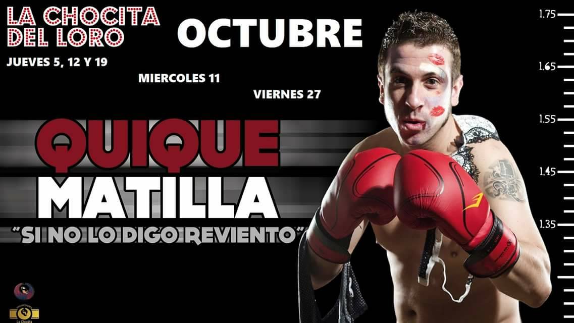 quiquematilla's tweet photo. Sorteo 2 ENTRADAS DOBLES para verme el viernes a las 20:30 en la @chocitadelloro de Gran Vía.

¡RT y suerte!

Mañana digo ganadores. https://t.co/0lknzBKD2u