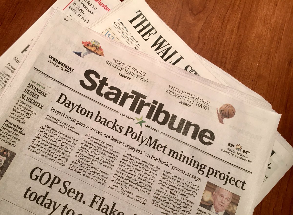 “I’ve always believed environmental protection &amp; economic growth can be complementary objectives."<a href="/GovMarkDayton/">Governor Mark Dayton</a> via strib.mn/2iyNJ8T