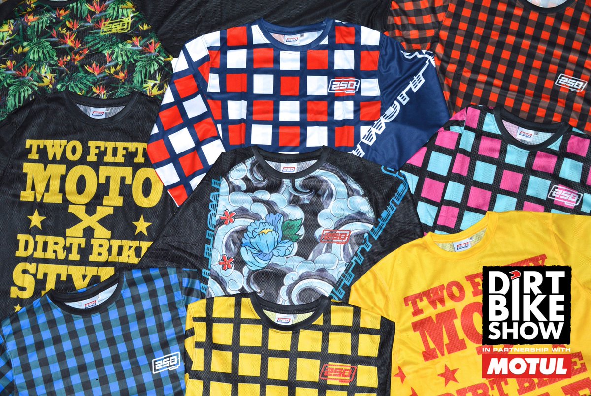250LONDON's tweet photo. Check out the new collection... See it, touch it and buy it first at the #DirtBikeShow this week!  #Motocross #Mx #moto #MTB https://t.co/SulDA0VxM2