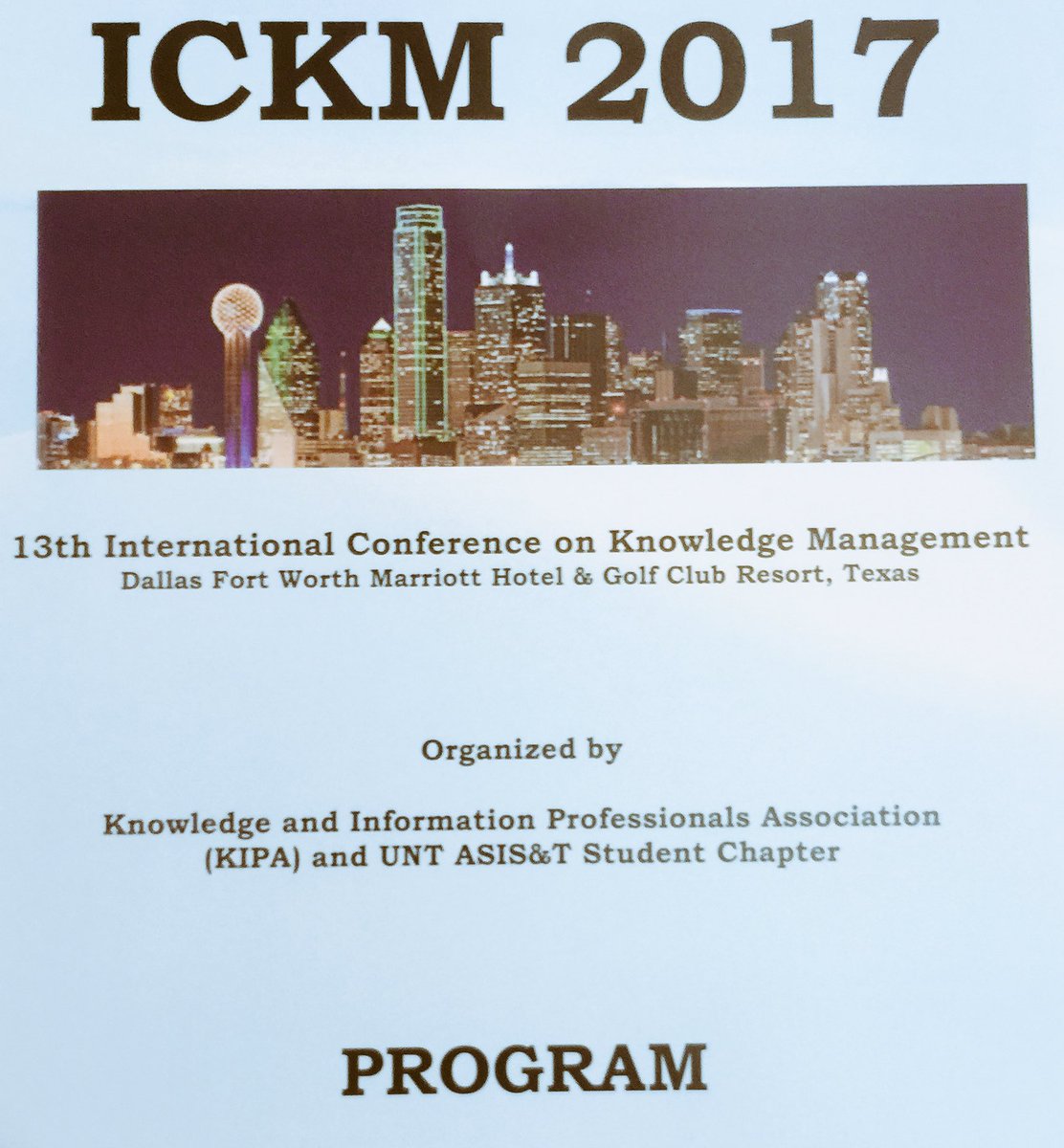 abthabib's tweet photo. If you are in DFW and interested in Learning more about latest research in Knowledge Management join us at #ICKM2017 https://t.co/DCcSuND0ey