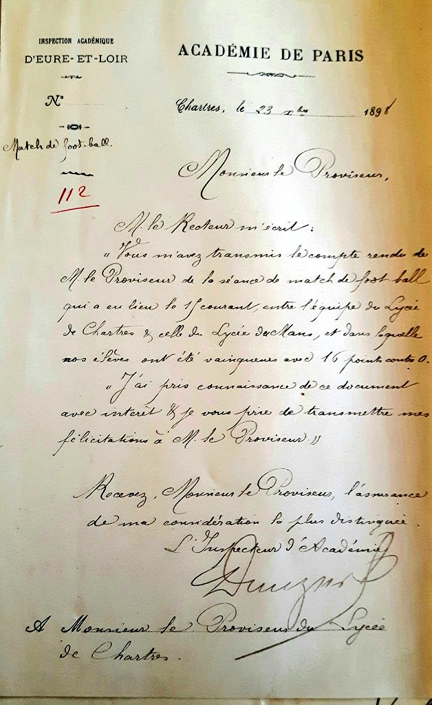 PorcherAncelle's tweet photo. En décembre 1898, le lycée du Mans (@acCaen) est battu 16 à 0 par le lycée de Chartres (@Academie_Paris) #FootballUniversitaire https://t.co/7ihB980r6B