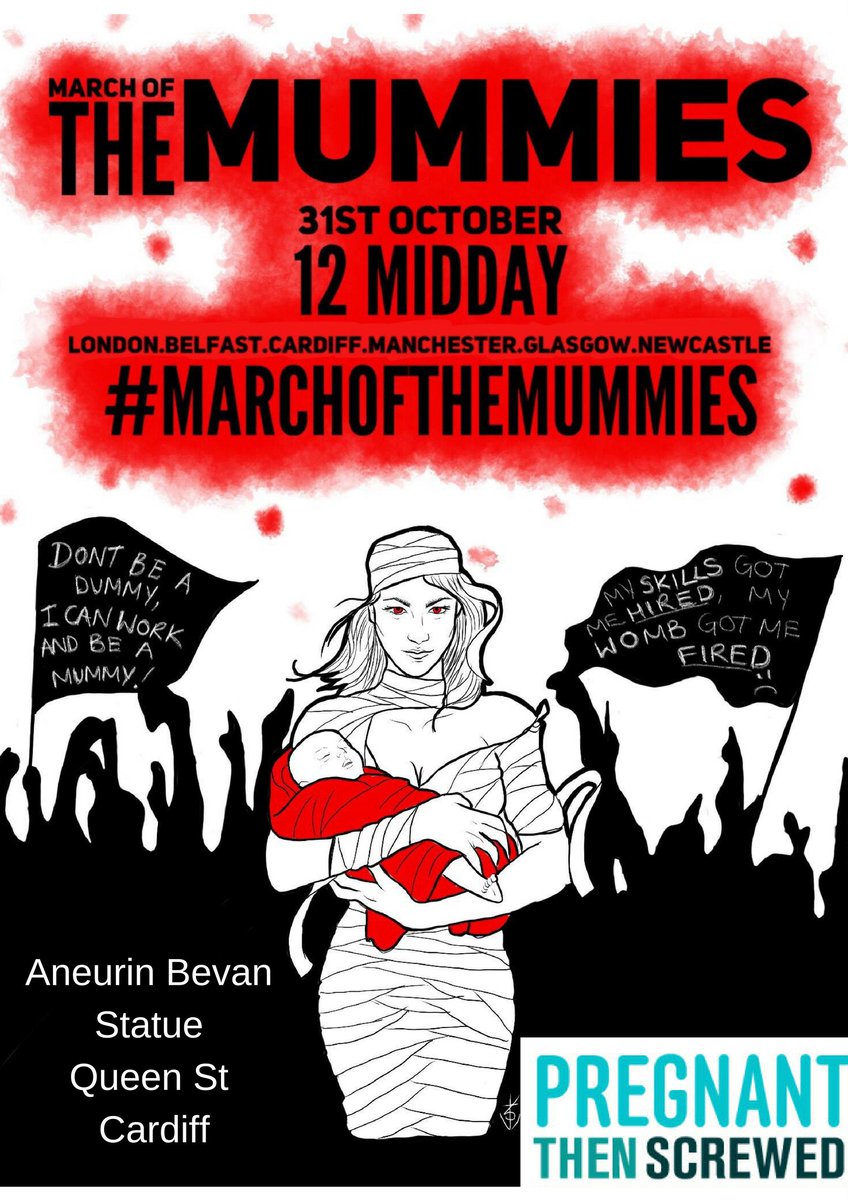 sarahrees500's tweet image. the lovely family cafe @crepeescaped happily displaying our #marchofthemummies #cardiff posters