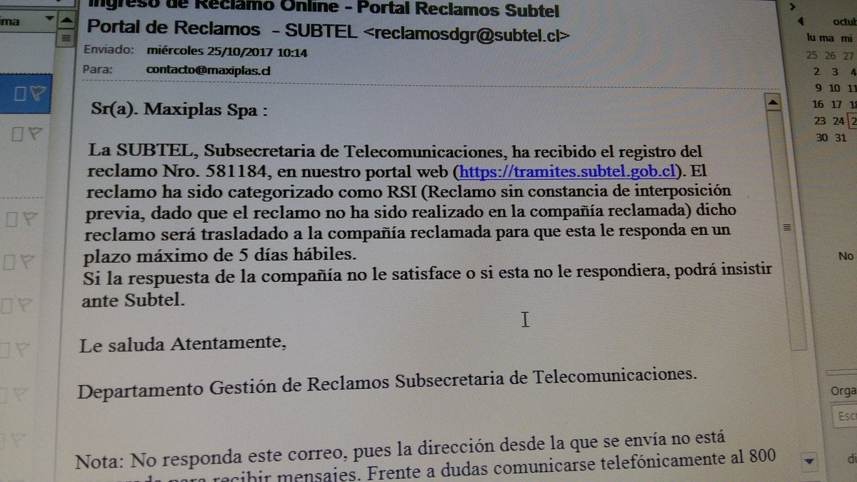 pjiliberto's tweet photo. @AyudaMovistarCL Reclamo ante la Subtel. Y ahora lo hare ante el juzgado. Recomendacion del SERNAC. https://t.co/tLsAGbEqev