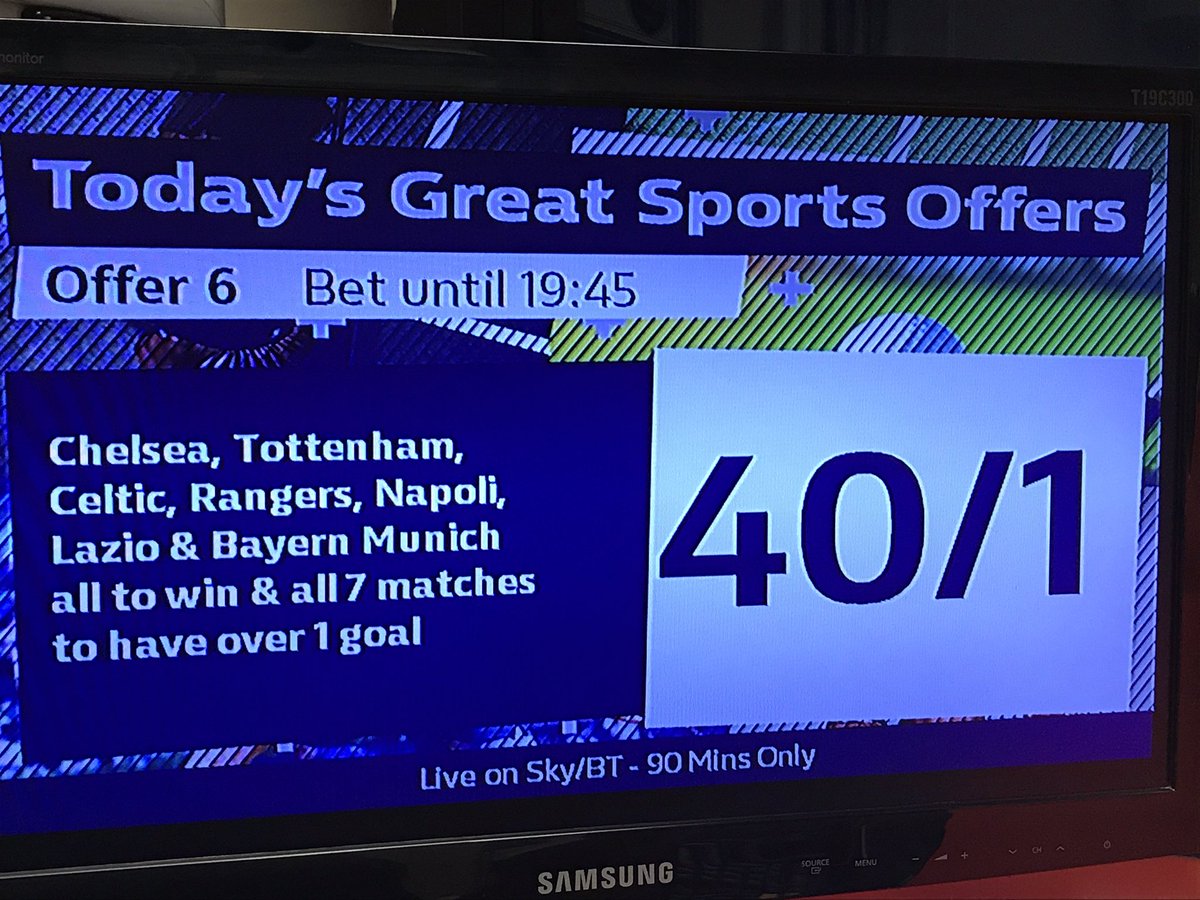 #Chelsea #Spurs #Celtic #Rangers #Napoli #Lazio #BayernMunich #Acca #winitwednesday