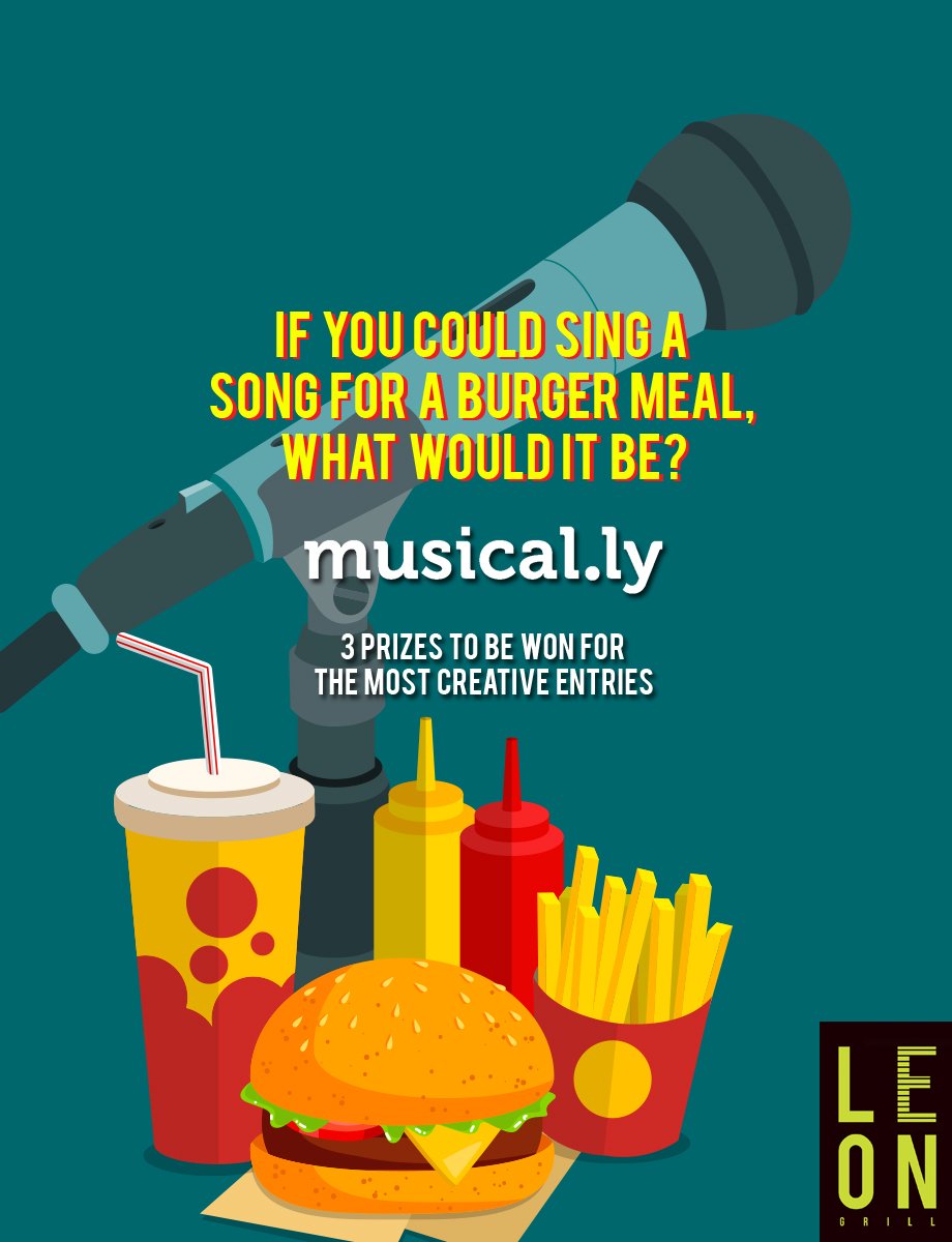 leon_grill's tweet photo. Sing a song &amp; win burgers!Don't believe us?Head here https://t.co/ZD7VesqCBD &amp; DM us your entries #ContestAlert #MusicallyContest #Musically https://t.co/7EnG8a4eE9
