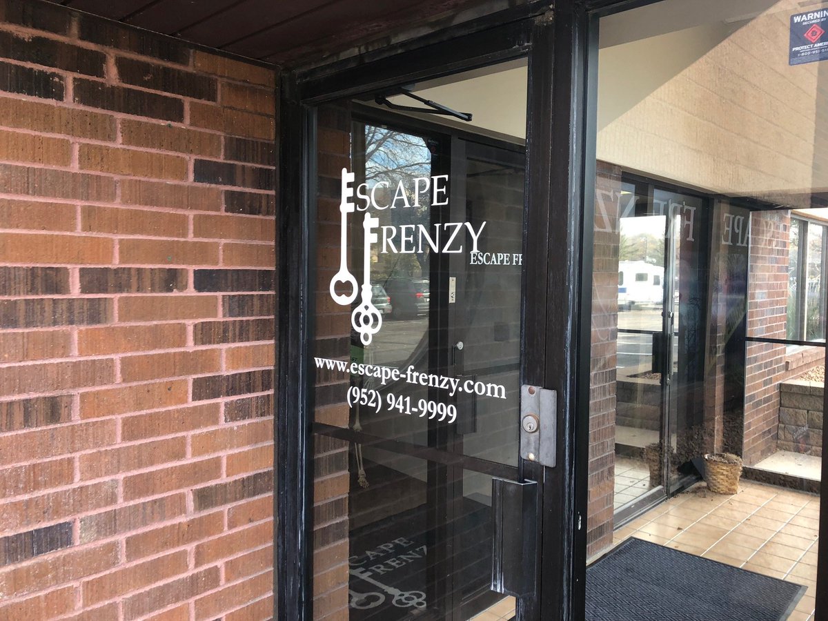 FASTSIGNS_2152's tweet photo. Escape Frenzy in Edina now has new perforated window film, dimensional  logos and wall graphics! #CompetitveEdge #LooksAmazing @escapefrenzy https://t.co/PUpBylkaGy