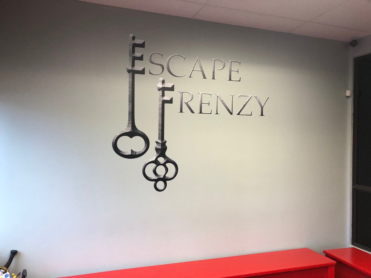 FASTSIGNS_2152's tweet photo. Escape Frenzy in Edina now has new perforated window film, dimensional  logos and wall graphics! #CompetitveEdge #LooksAmazing @escapefrenzy https://t.co/PUpBylkaGy