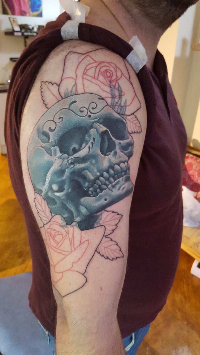 TBlackFreighter's tweet photo. A few of Patchs Tattoos from this week! Both still in progress so watch this space #Tattoo #tattoos https://t.co/qDvDTEPywH