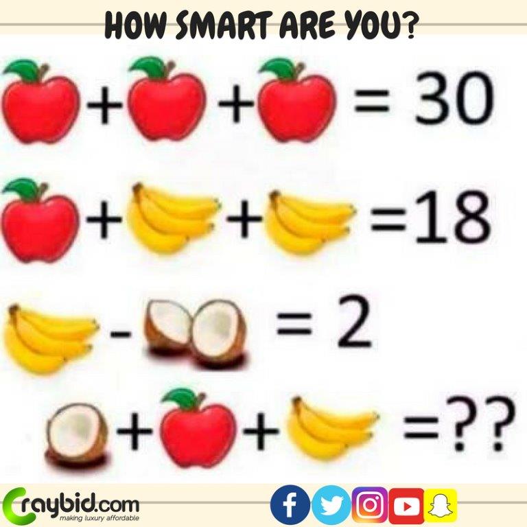 betascratch_bkp's tweet photo. Let's have you solve this. Pretty easy,right? #Craybid #quiz #braingames #answerthis #puzzle https://t.co/pCPYTwLxDr