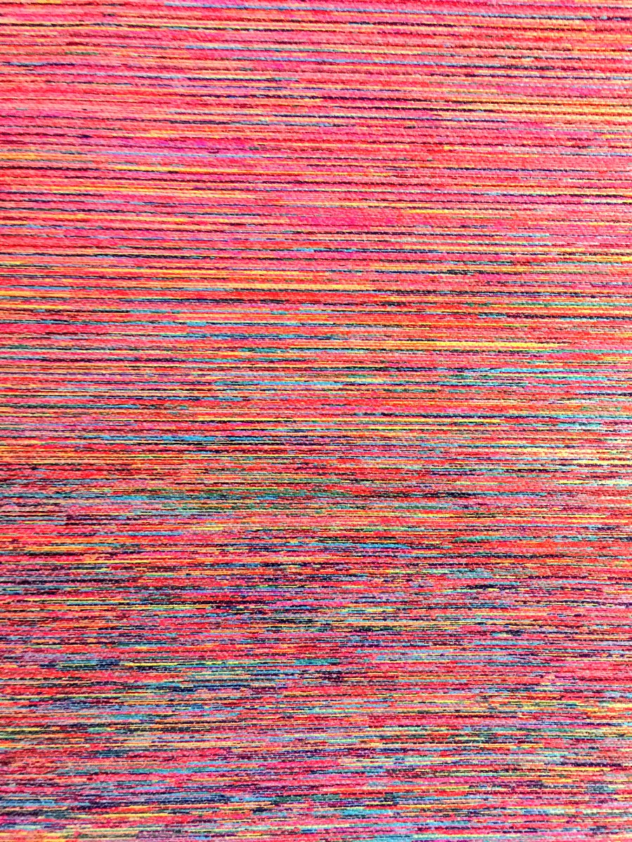 Olalanko's tweet photo. Preparing final show at #HISK part Density of the triptych I will show is a plastic threat tapestry of a glitch image    #matter https://t.co/R1Q5NlrvnC