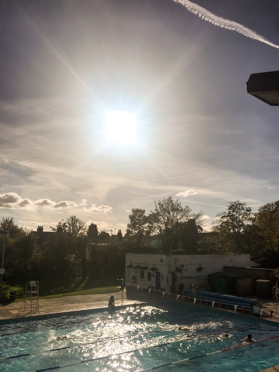 Amazing day for a swim! October! 
Today both pools are open until 9pm.