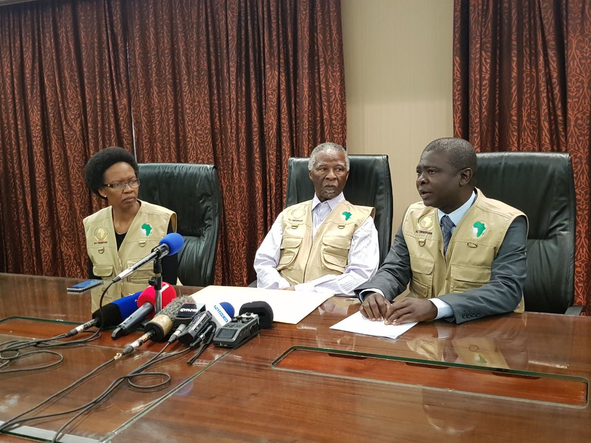 We have noted NASA decision to withdraw, we respect it ~  AU Election Observer group head Thabo Mbeki. 

#KenyaPollEve