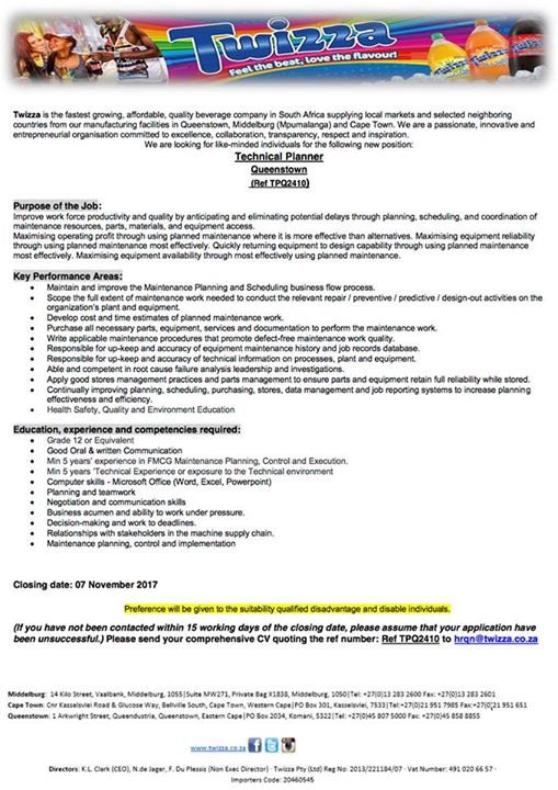 Twizza_ZA's tweet photo. N.B. More Job Opportunities at Twizza! Please click on images for all details. https://t.co/rlIndkZmMO