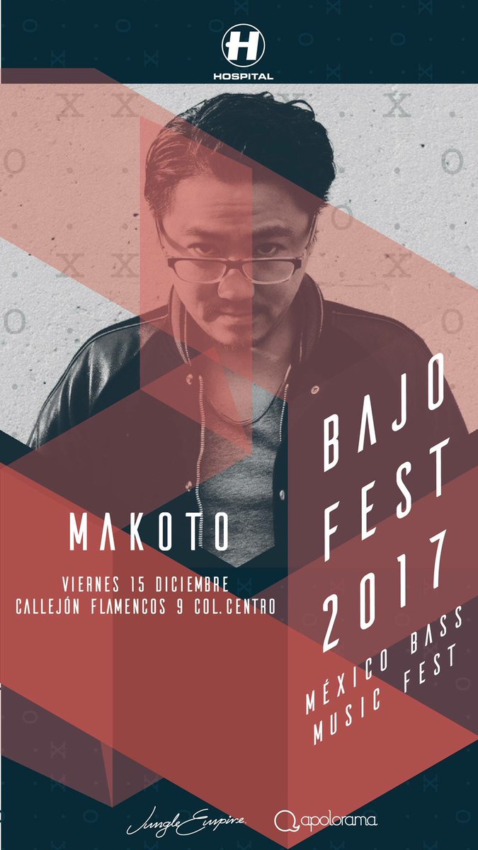 BassSquadMX's tweet photo. We’re excited to see @Makoto_Music at @Jungleempire #bajofest can’t wait for an amazing night! @HospitalRecords #dnb #bass #MX #RT https://t.co/DXceziptZ8