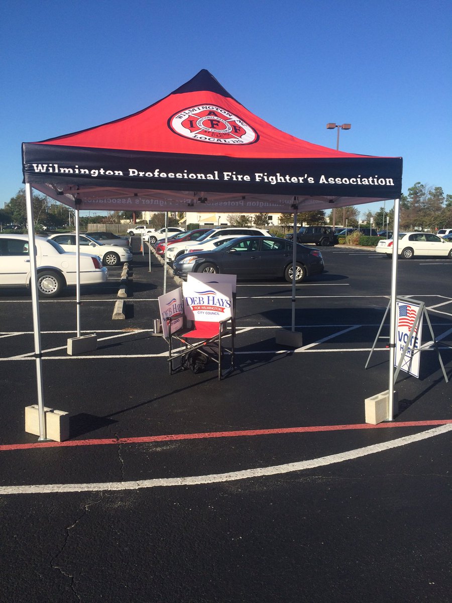 #WPFFA Tent is up and we are ready for you to come out and VOTE!  #VoteForDeb #WilmingtonFirefighters
