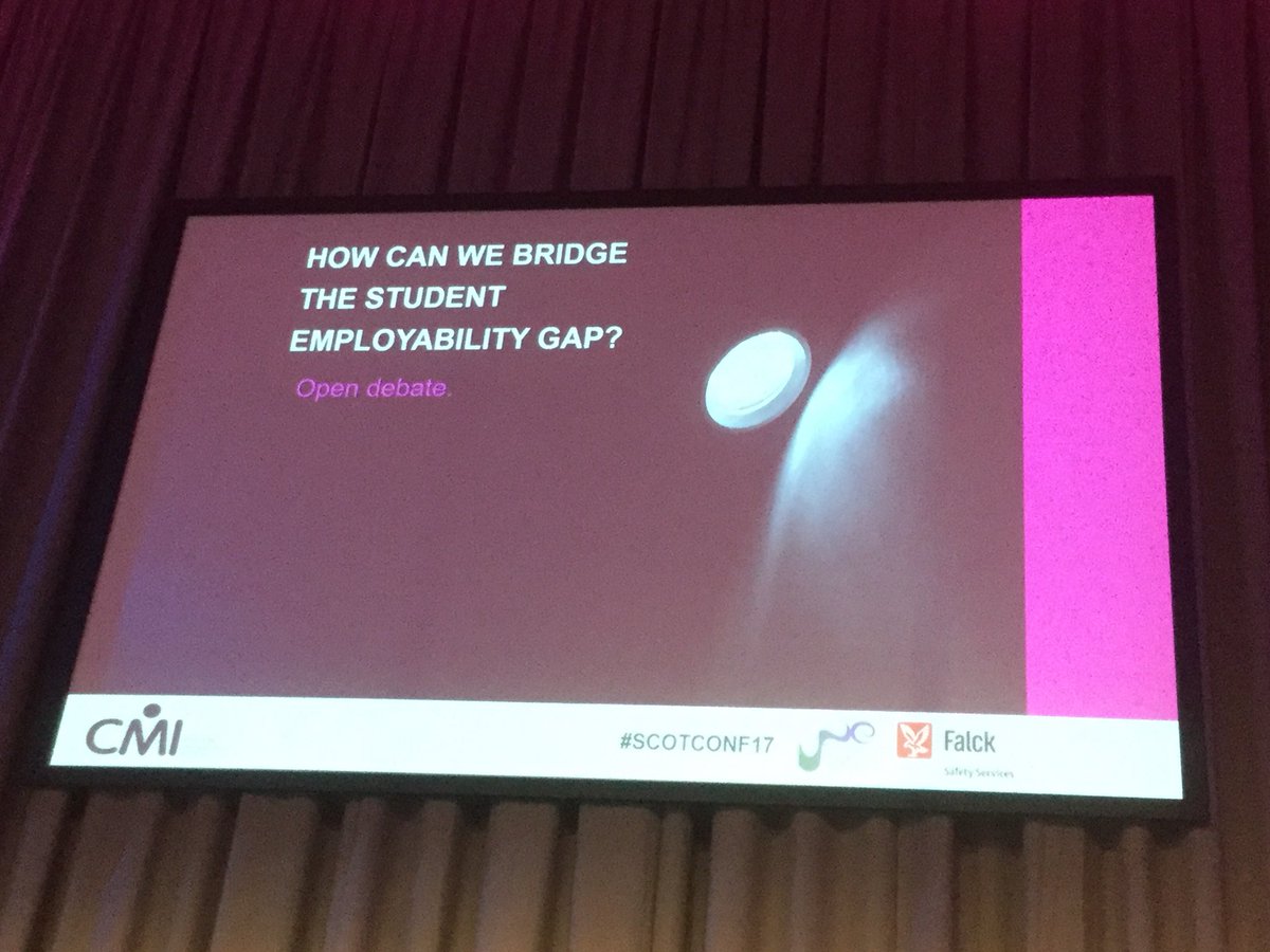 scotland_cmi's tweet photo. How we can bridge the student employability gap #ScotConf17 https://t.co/v83Qb38DiB