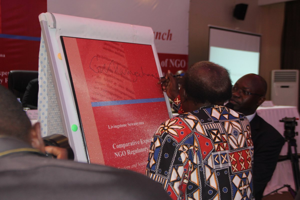 LSewanyana's tweet photo. Hon Prof Justice G.W. Kanyeihamba has officially launched the book "Comparative Experiences of NGO Regulatory framework. #NgoSpace https://t.co/kpTNjdlOUc