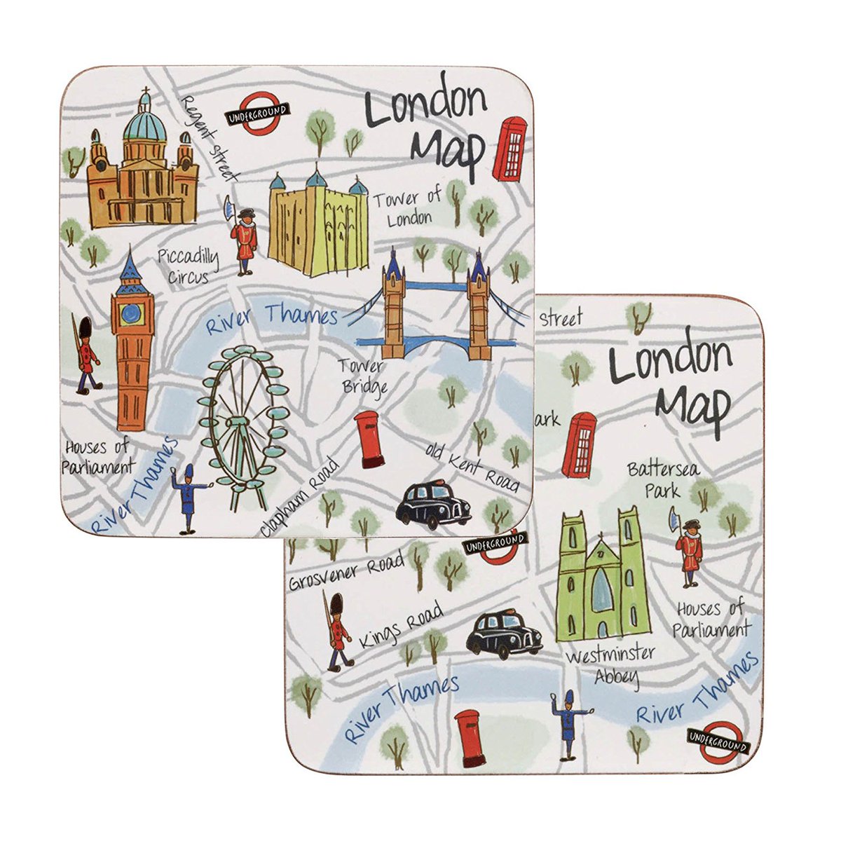 James Sadler London Maps Coaster, Pack of 4, Boxed - £4.87 amzn.to/2yITIOE