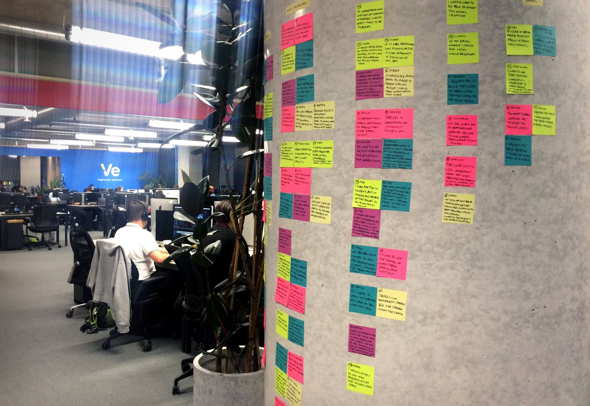 VeCreative's tweet photo. Side effects of #LeanUX include covering every available surface in @Postit notes.

#OneVe #UX #ProductDesign #UserResearch https://t.co/Ilm0A6lraq