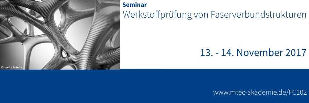 mtec_akademie's tweet photo. 13.-14.11.2017 #Stade | Zerstörende u. Zerstörungsfreie Werkstoffprüfung von Faserverbundstrukturen / #Composites | https://t.co/zqRdS4g6wS https://t.co/1R9IxyvjCb