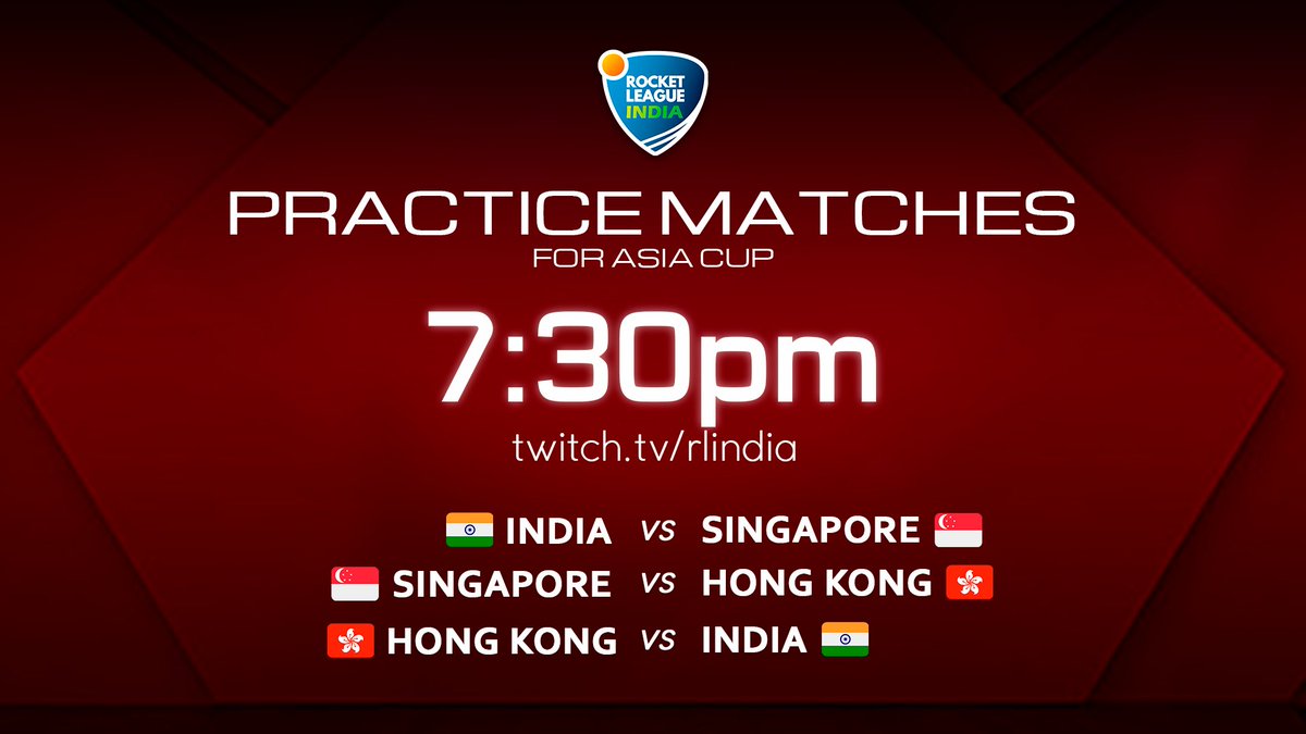 RLIndia_'s tweet photo. Join us @ 7:30pm IST on https://t.co/kKb1SvOAB6 for some exciting Asian @RocketLeague practice matches b/w India, Hong Kong and Singapore. https://t.co/Mu4zsUY0AO
