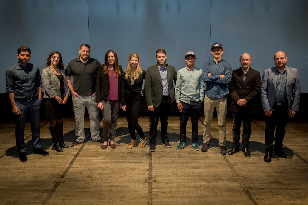 Sensequake's tweet photo. Another great photo of our CEO Farshad and the other startups at the Semi-Finals of @Montrealinc's event last week https://t.co/yN46GgKENm