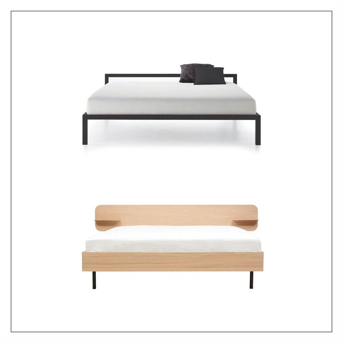 flindersde's tweet photo. Meinungsmittwoch! 😊 Das MDF Italia Aluminium Lacquered Bett oder das Frame Bett von Loof?
Weitere Betten: https://t.co/yr1V1iKU7x https://t.co/t0DJhx3B3r