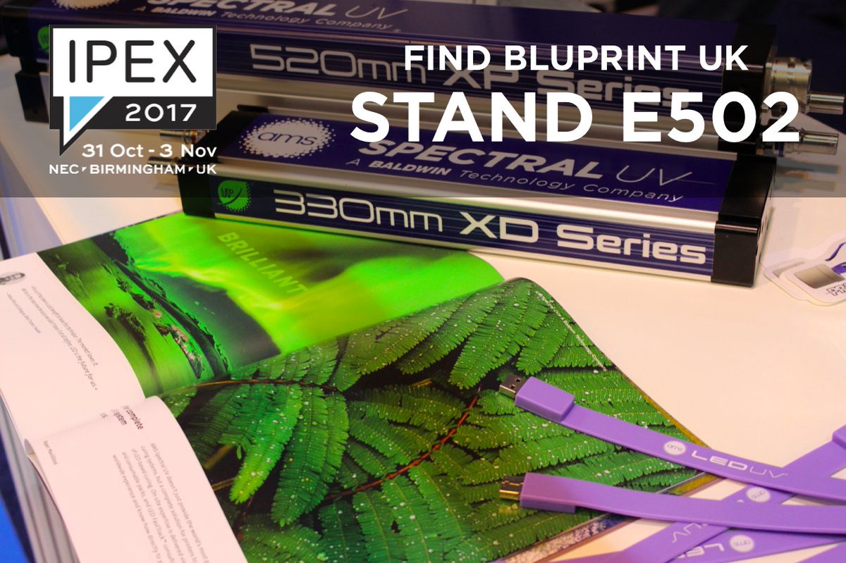 BluprintUK's tweet photo. See what your old press can do after an LED UV Retrofit. Browse our @AMS_UV Look Books full of outstanding print #IPEX17 #IPEXkit https://t.co/I080OCT5c7