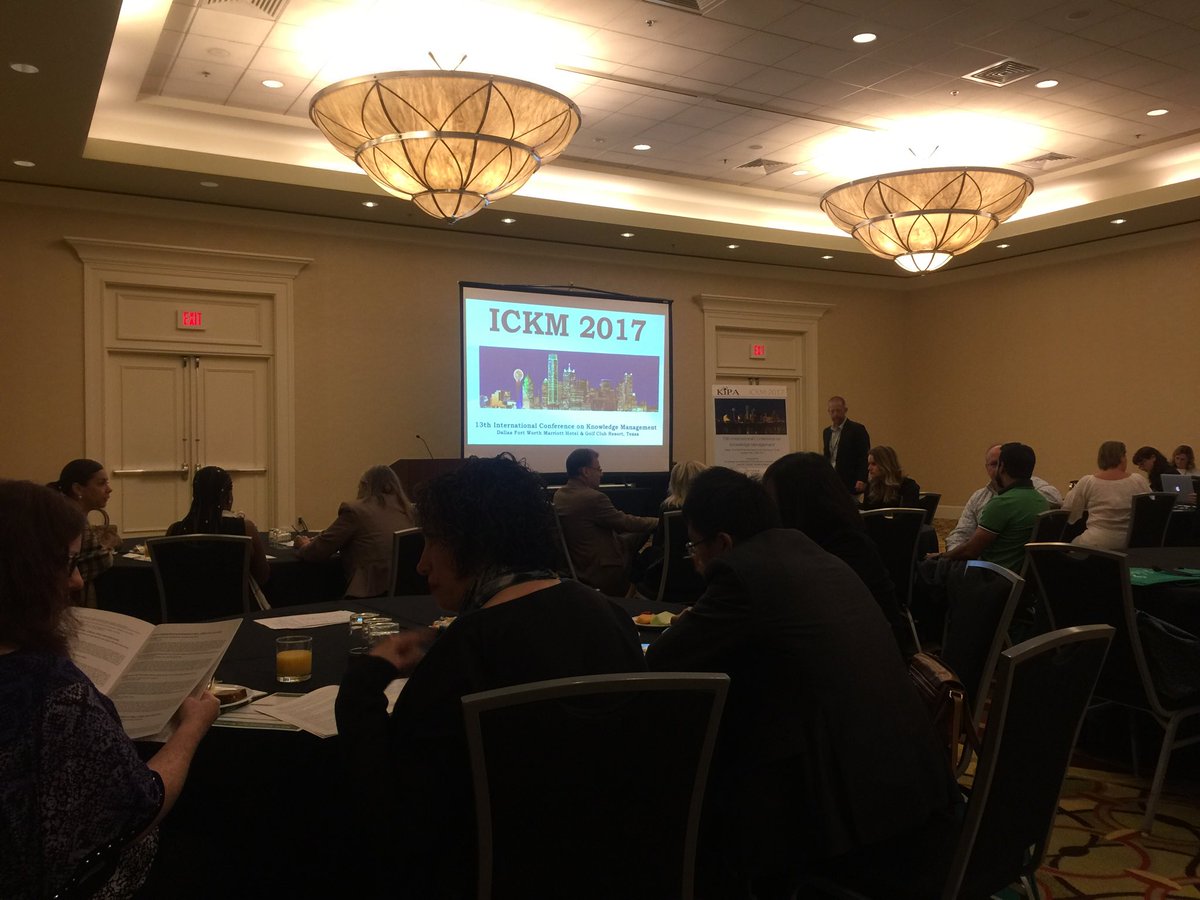 johnrturnerHPT's tweet photo. Getting ready to start the 13th International Conference on Knowledge Management in DFW #ICKM2017 https://t.co/zqhCcu3YDu