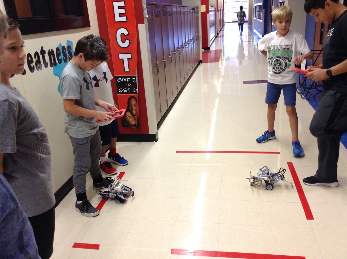 Our Lego robotics students are doing a fabulous job designing and building their first battle bots.  #nisdgranger