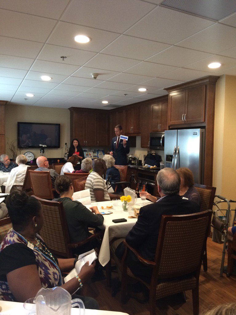 ShanOnDemand's tweet photo. Eric Burkard of the Georgia Chapter of the American Parkinson's Disease Association at Brighton Gardens of Buckhead https://t.co/rus0J0uqWU